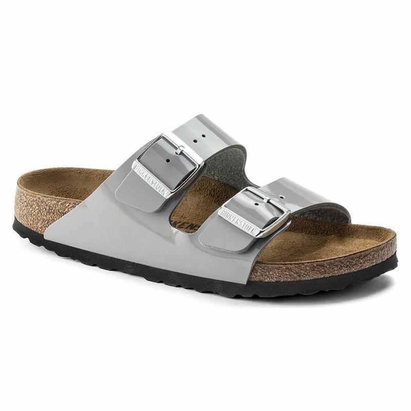 Birkenstock Lak Birko Flor Arizona Dame Sølv | DK 56OKI